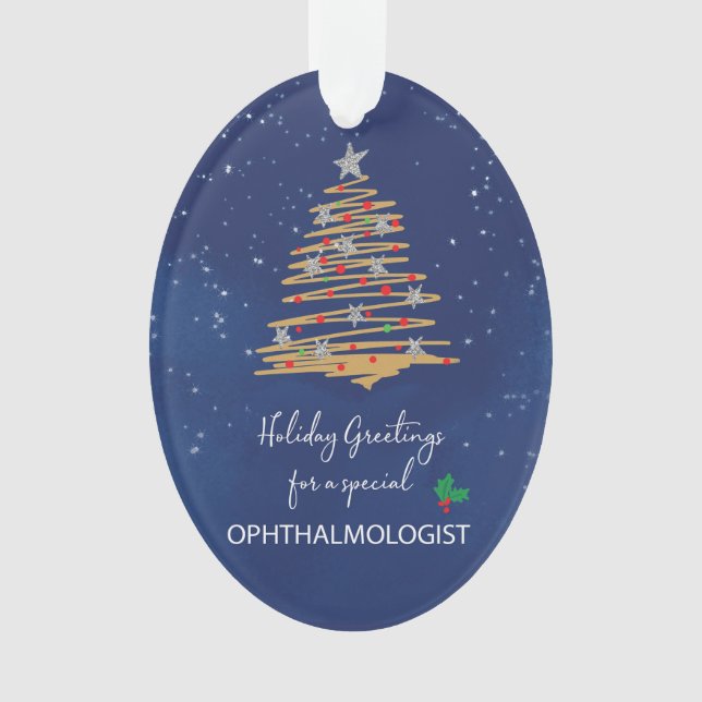 Für den Ophthalmologen Weihnachtsbaum-Individuelle Ornament (Vorderseite)