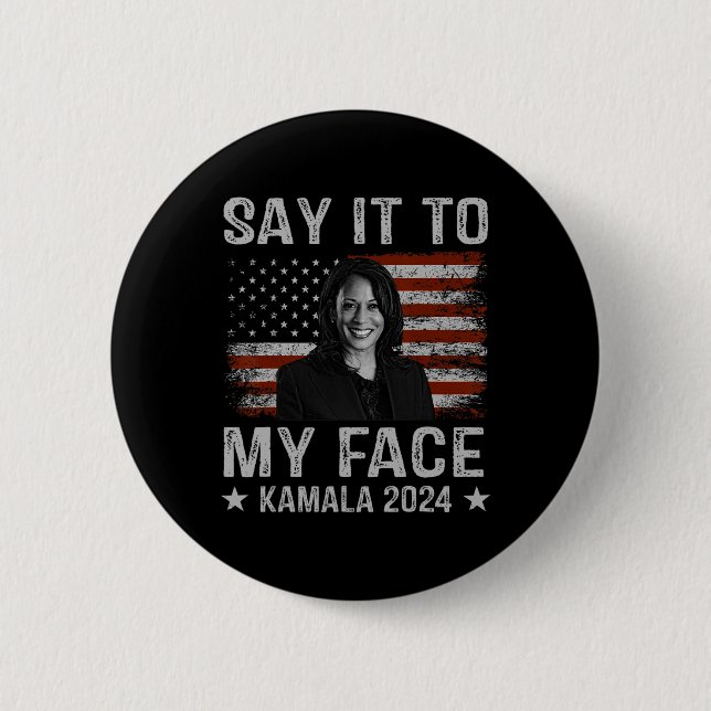 Für den Präsidenten 2024: Kamala Harris 1 Button (Vorderseite)