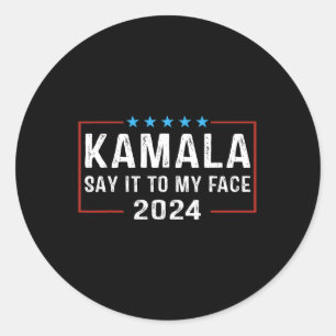 Für den Präsidenten 2024, Kamala Harris 5 Runder Aufkleber