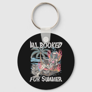 Für den Sommer gebucht, lustiges Skelett, Strandle Schlüsselanhänger