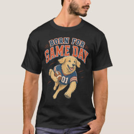 Für den Spieltag geboren Golden Retriever Football T-Shirt