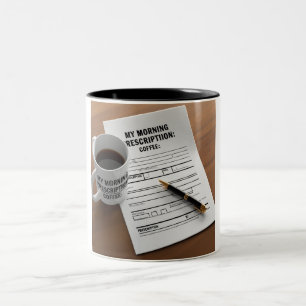 Für den täglichen Gebrauch vorgeschrieben: Kaffee  Zweifarbige Tasse