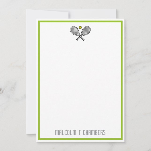 Für den Tennisspieler angepasste Namenskarte Mitteilungskarte (Vorderseite)