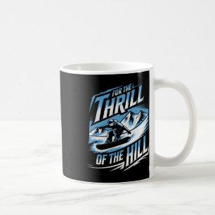Für den Thrill des Hügels Snowboarden Winter Sno Kaffeetasse
