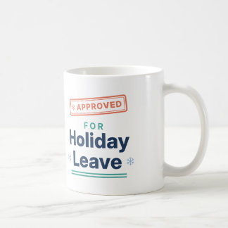 Für den Urlaub genehmigt Lustiges Büro-Weihnachten Kaffeetasse