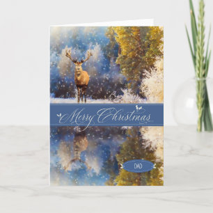 für den Vater Weihnachts-Winterwaldfest Feiertagskarte