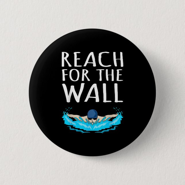 Für den Wall Fun Baden Schwimmlehrer Männer kommen Button (Vorderseite)
