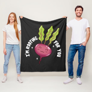 Für dich bin ich rootende Neuheit Rote Beete Gag Fleecedecke