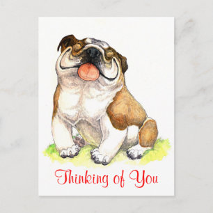 Für Dich Bulldoggen-Welpen Grußpostkarte Postkarte