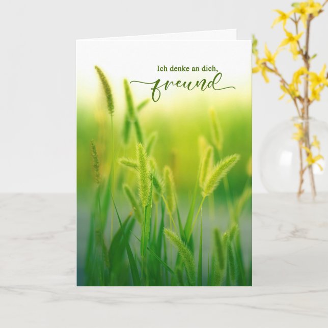 Für Dich Deutsche Sommergräser Karte (Gelbe Blume)