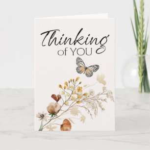 Für Dich Gedacht Vintage Botanische Kleine Florale Karte