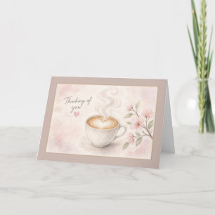 Für Dich gedachte Kirschblüten-Herz-Latte Karte