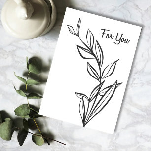 Für dich — Minimale botanische Vatertagskarte Karte