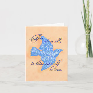 Für dich selbst sei wahre Shakespeare-Karte