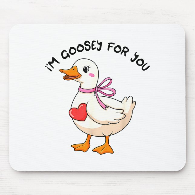 Für dich süße Verliebte Gans zum Valentinstag  Mousepad (Vorne)