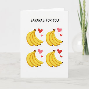 Für Dich verrückt nach Bananen Karte