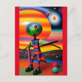 Für die Balls zum Sturz des Surrealismus gewartet Postkarte