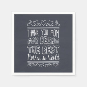 Für die beste Mama der Welt   Napkin Serviette