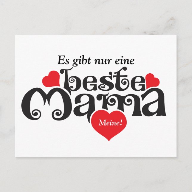 Für die beste Mama... Postkarte (Vorderseite)