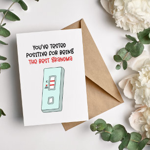 Für die beste Oma positiv getestet Feiertagskarte