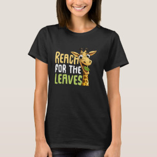 Für die Blätter Giraffe erreichen T-Shirt