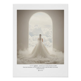 Für die Braut Er Lieben. Glänzend Poster