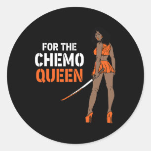 Für die Chemo Königin Leukämie Bewusstsein Melanin Runder Aufkleber
