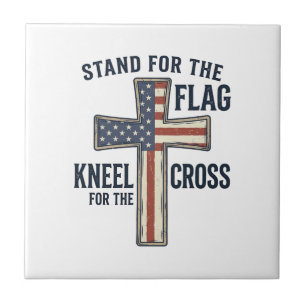 Für die Flagge Patrioten Kreuz Design_1 Fliese