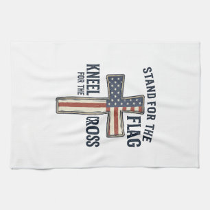 Für die Flagge Patrioten Kreuz Design_1 Geschirrtuch