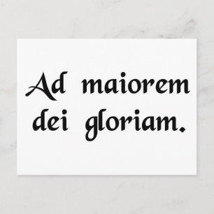 Für die größere Herrlichkeit Gottes Postkarte