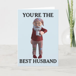 FÜR DIE HUSBAND GNOME ELF CHRISTMAS CARD FEIERTAGSKARTE