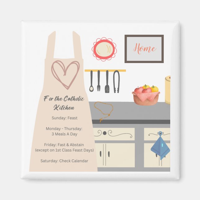 Für die katholische Küche Magnet (Vorne)