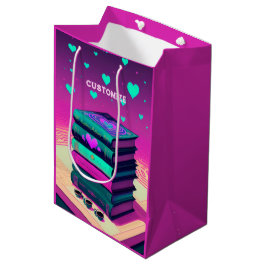 Für die Liebe der Bücher rosa Mittlere Geschenktüte