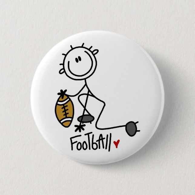 Für die Liebe der Fußball-T-Shirts und der Button (Vorderseite)