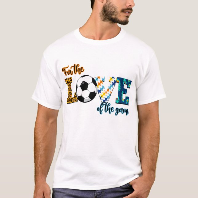 Für die Liebe der Game Soccer Mama Leopard T-Shirt (Vorderseite)