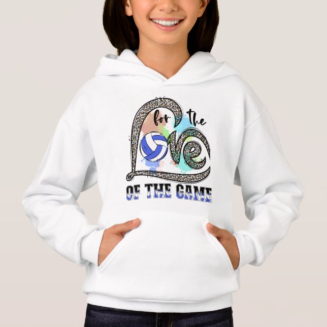 Für die Liebe des Game Volleyball, Volleyball Hoodie (Vorderseite)