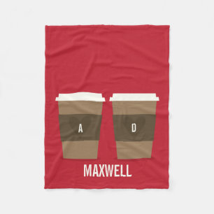 Für die Liebe des Kaffees Fleecedecke