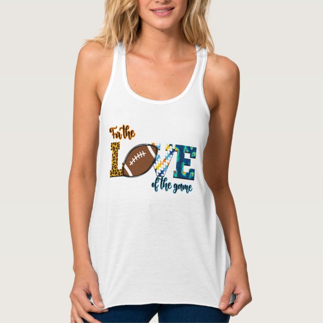 Für die Liebe des Spielfußball-Mama Leopard Tank Top (Vorderseite)