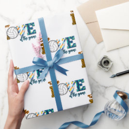 Für die Liebe des Spielvolleyball Mama Leopard Geschenkpapier