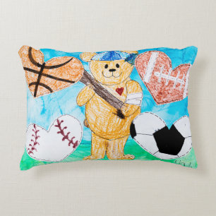Für die Liebe des Sports - Kinderkunst für CHOC Dekokissen