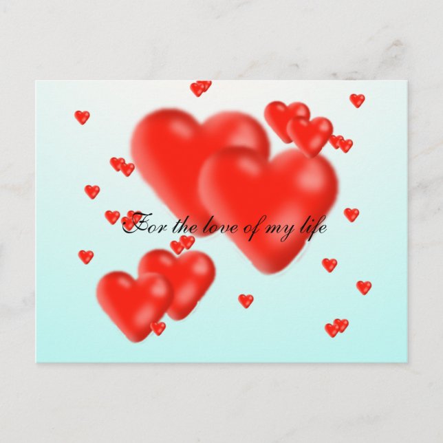 Für die Liebe meines Lebens Postkarte (Vorderseite)