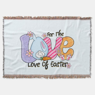 Für die Liebe Ostern - Niedliche Bunny & Eggs Decke