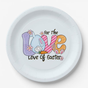 Für die Liebe Ostern - Niedliche Bunny & Eggs Pappteller
