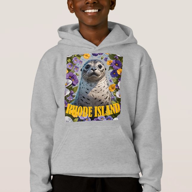 Für die Liebe Rhode Island Hoodie (Vorderseite)