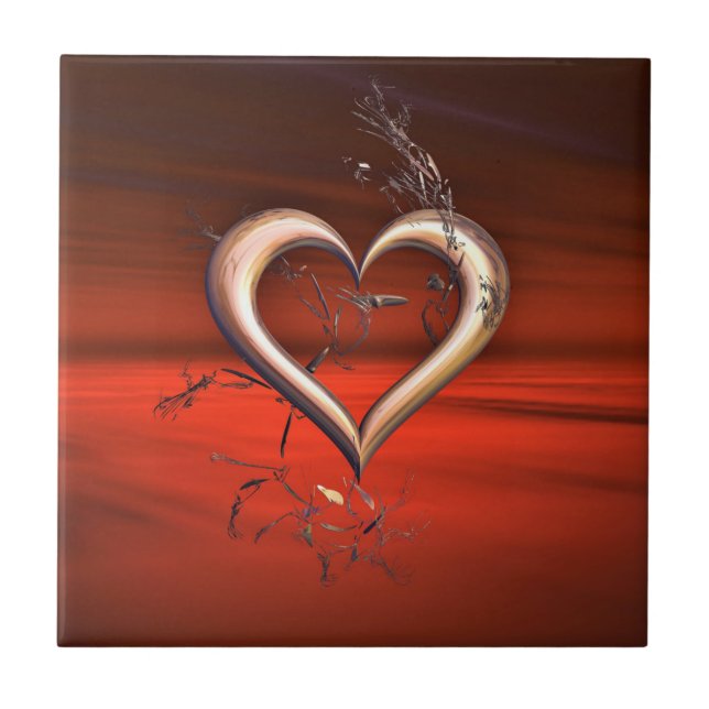 Für die Liebe Rot Fliese (Vorderseite)