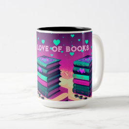 Für die Liebe von Büchern Zweifarbige Tasse