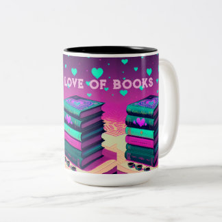 Für die Liebe von Büchern Zweifarbige Tasse