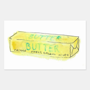 FÜR DIE LIEBE VON BUTTER RECHTECKIGER AUFKLEBER