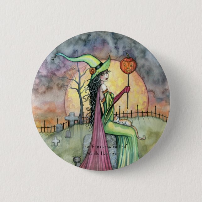Für die Liebe von Halloween Button-Button Button (Vorderseite)