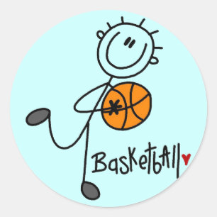 Für die Liebe zu Basketball T-Shirts und Geschenke Runder Aufkleber
